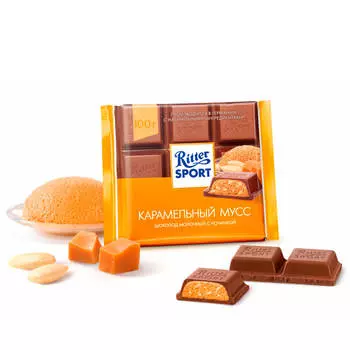 Шоколад Ritter Sport 100г карамельный мусс молочный