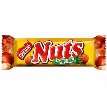 Шоколадный батончик Nuts 50г с орехом