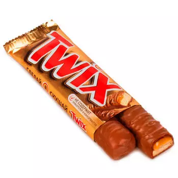 Шоколадный батончик Twix 55г с карамелью Mars