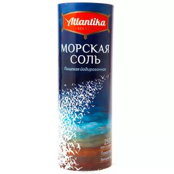 Соль Atlantika 250г морская йодированная