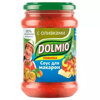 Соус для макарон Dolmio 350г с оливками ст/б