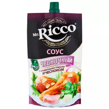 Соус Mr.Ricco 210г чесночный дой-пак