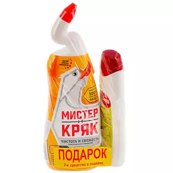 Средство д/чистки туалета мистер кряк 750г 5в1 цитрусовый микс + подарок средство д/по