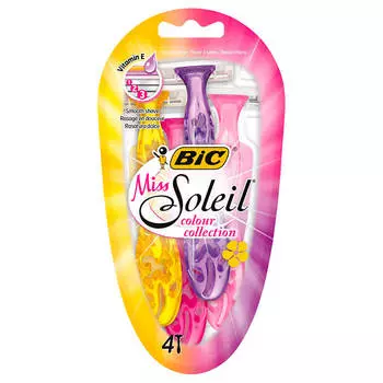 Станок Bic Miss Soleil 4шт женский одноразовый колор