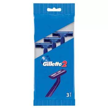 Станок Gillette 2 3шт одноразовый