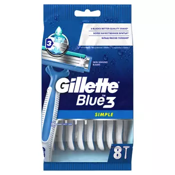 Станок Gillette Blue 3 симпл 8шт муж одноразовый