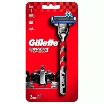 Станок Gillette Mach3 Turbo с 2 кассетами