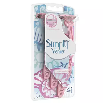 Станок Gillette Venus Simply-3 4шт женский одноразовый