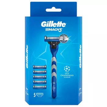 Станок Gillette мак-3 с 5 кассетами