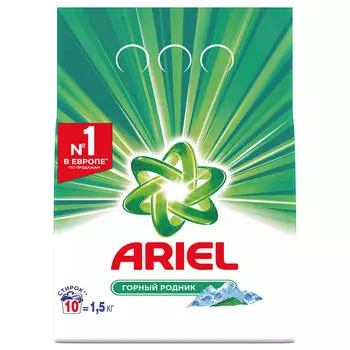 Стиральный порошок Ariel 1,5кг автомат горный родник п/п