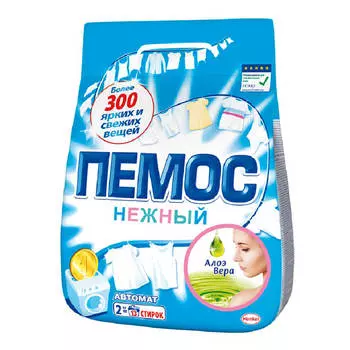 Стиральный порошок Пемос нежный 2кг алоэ вера