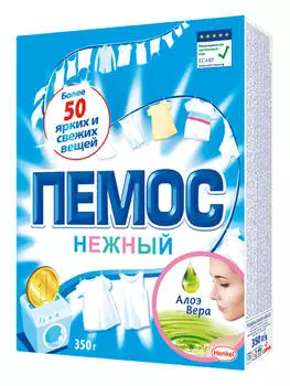 Стиральный порошок Пемос нежный 350г алоэ вера