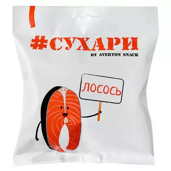 Сухари Averton 100г лосось