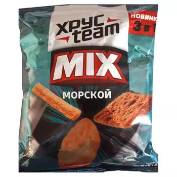 Сухарики Хрусteam микс 100г морской