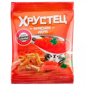 Сухарики крутец 130 г со вкусом красная икра