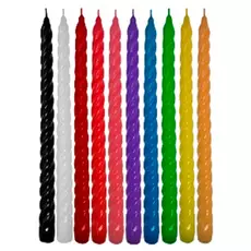 Свеча Европа витая 24,5см желтая в00-05
