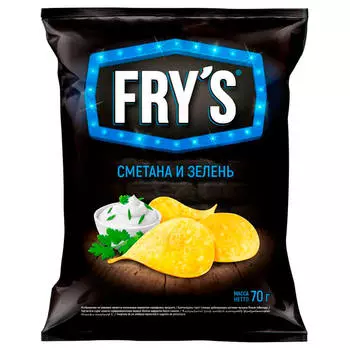 Чипсы Frys 70г сметана зелень