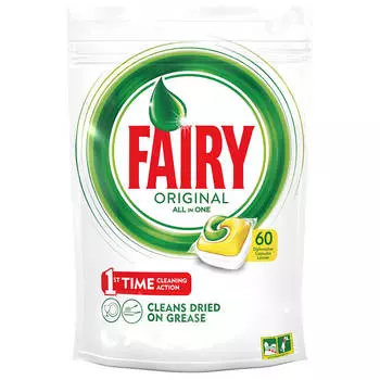 Таблетки для посудомоечных машин Fairy 60шт лимон