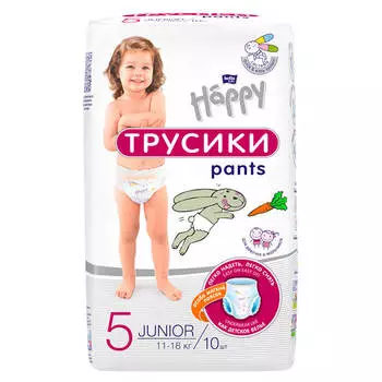 Трусики-подгузники Bella Baby Happy 10шт уни юниор 11-18кг 5