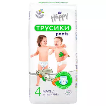 Трусики-подгузники Bella Baby Happy 44шт макси 8-14кг 4