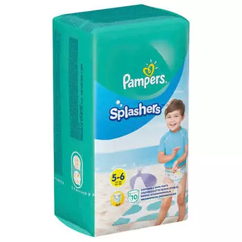 Трусики подгузники Pampers для плавания 10шт 14+кг 5-6