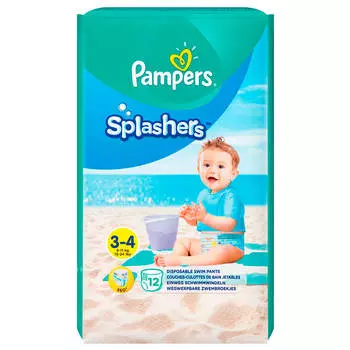 Трусики подгузники Pampers для плавания 12шт 6-11кг 3-4