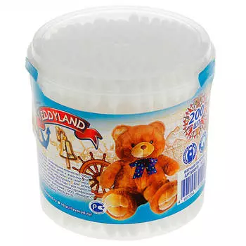 Ватные палочки Teddyland 200шт банка