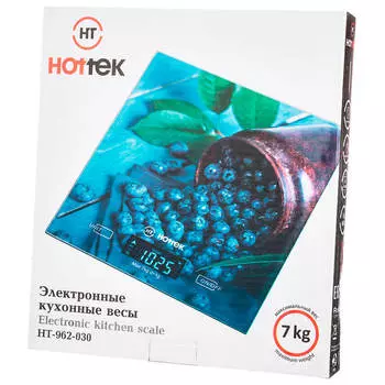 Весы кухонные голубика Hottek HT 962-030 18*20см 7кг