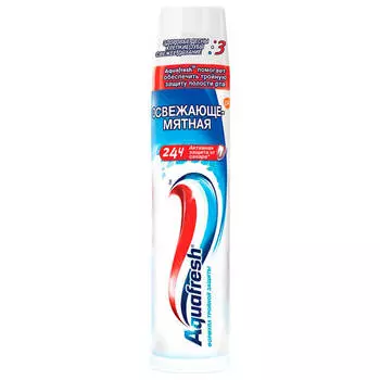 Зубная паста Aquafresh-3 100мл освежающе-мятная помпа