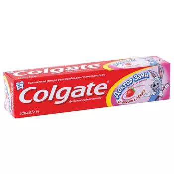 Зубная паста Colgate 50мл доктор заяц клубника