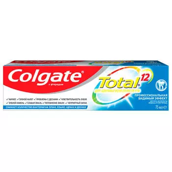 Зубная паста Colgate 75мл тотал про видимый эффект