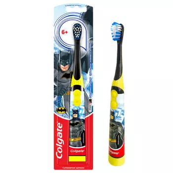 Зубная щетка Colgate детская 6+ на батарейках барби/бэтман