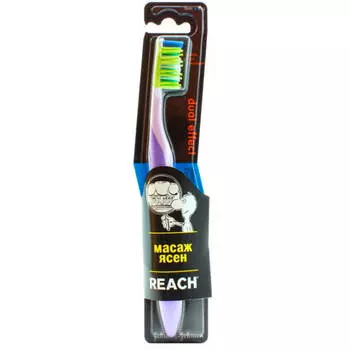 Зубная щетка Reach дуал эффект жесткая