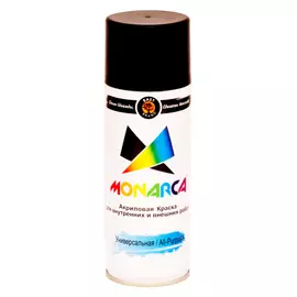 Аэрозольная краска Monarca RAL9005 Черный глянцевый 520 мл