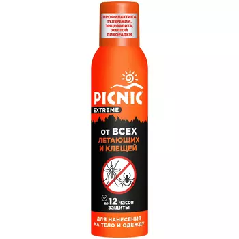 Аэрозоль от всех летающих насекомых и клещей Picnic