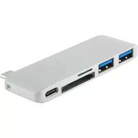 Адаптер Red Line Multiport Type-C 5 в 1 Серебристый
