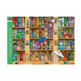 Альбом для рисования Hatber с раскраской приключения в библиотеке A3ф 40 л