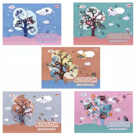 Альбом для рисования Hatber "Совушки" 12 л