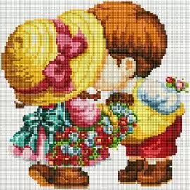 Алмазная мозаика Белоснежка Нежная встреча