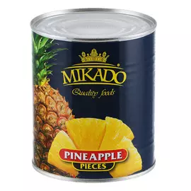 Ананасы Mikado кусочками в сиропе 850 мл