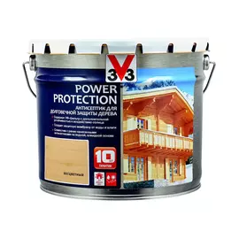 Антисептик алкидный V33 Power Protection бесцветный 9 л