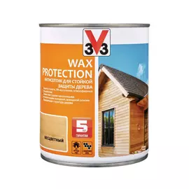 Антисептик алкидный V33 Wax Protection бесцветный 0,9 л