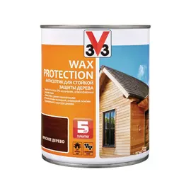 Антисептик алкидный V33 Wax Protection красное дерево 0,9 л