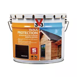 Антисептик алкидный V33 Wax Protection темный дуб 9 л