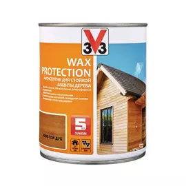 Антисептик алкидный V33 Wax Protection золотой дуб 0,9 л