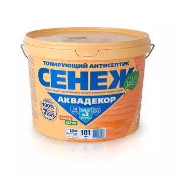 Антисептик Сенеж Аквадекор Х2 Иней 9.0л (460705486 203 3)