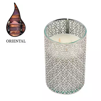 Аромасвеча Nour Bougie Arabesque Oriental серебро 2160 г