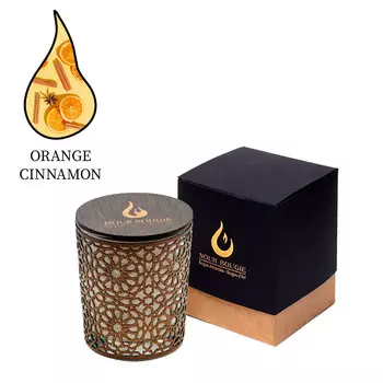 Аромасвеча Nour Bougie Stockholm Orange cinnamon 450 г