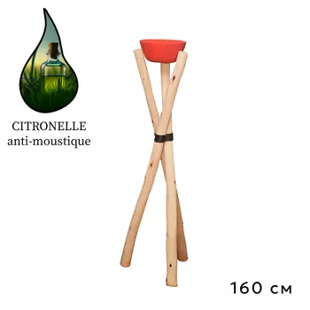 Аромасвеча Nour Bougie Terra Citronelle anti-moustique керамика 12 кг 160 см бамбук