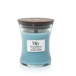 Аромасвеча WoodWick Морская соль и хлопок 11 см